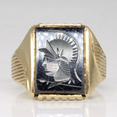Hematite Intaglio Ring | 7.05ct | SZ 9.25 |