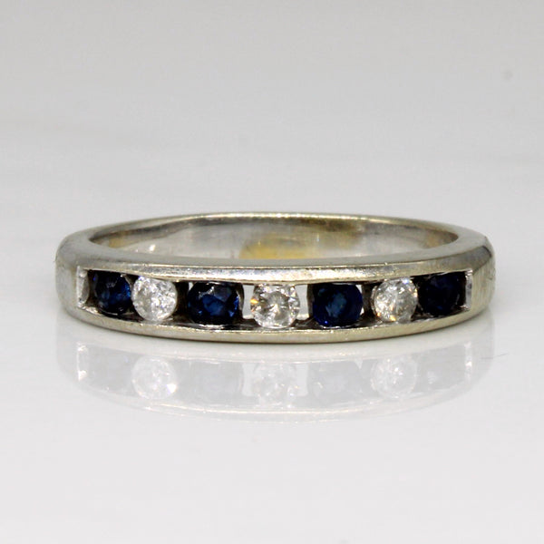 Channel Set Sapphire & Diamond Ring | 0.16ctw, 0.09ctw | SZ 5.25 |