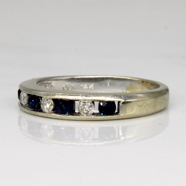 Channel Set Sapphire & Diamond Ring | 0.16ctw, 0.09ctw | SZ 5.25 |