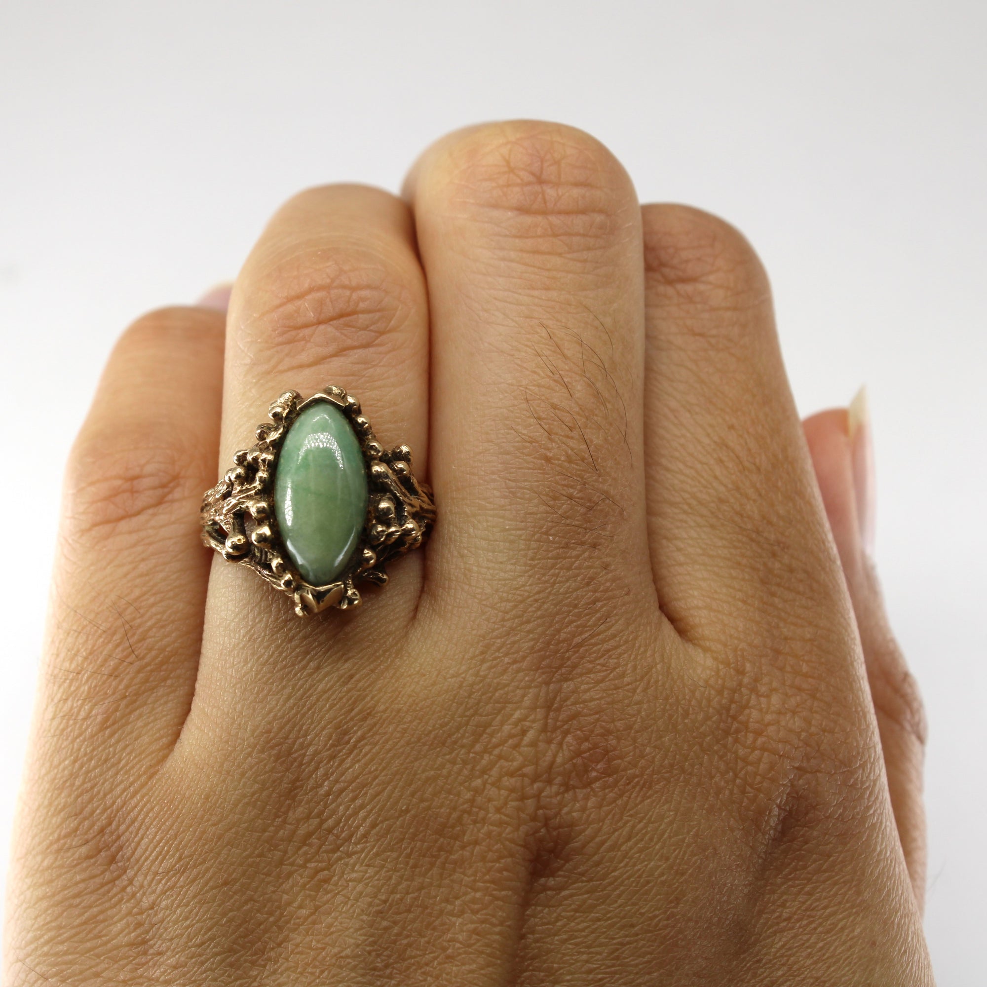 Textured Jadeite Ring | 3.00ct | SZ 5 |