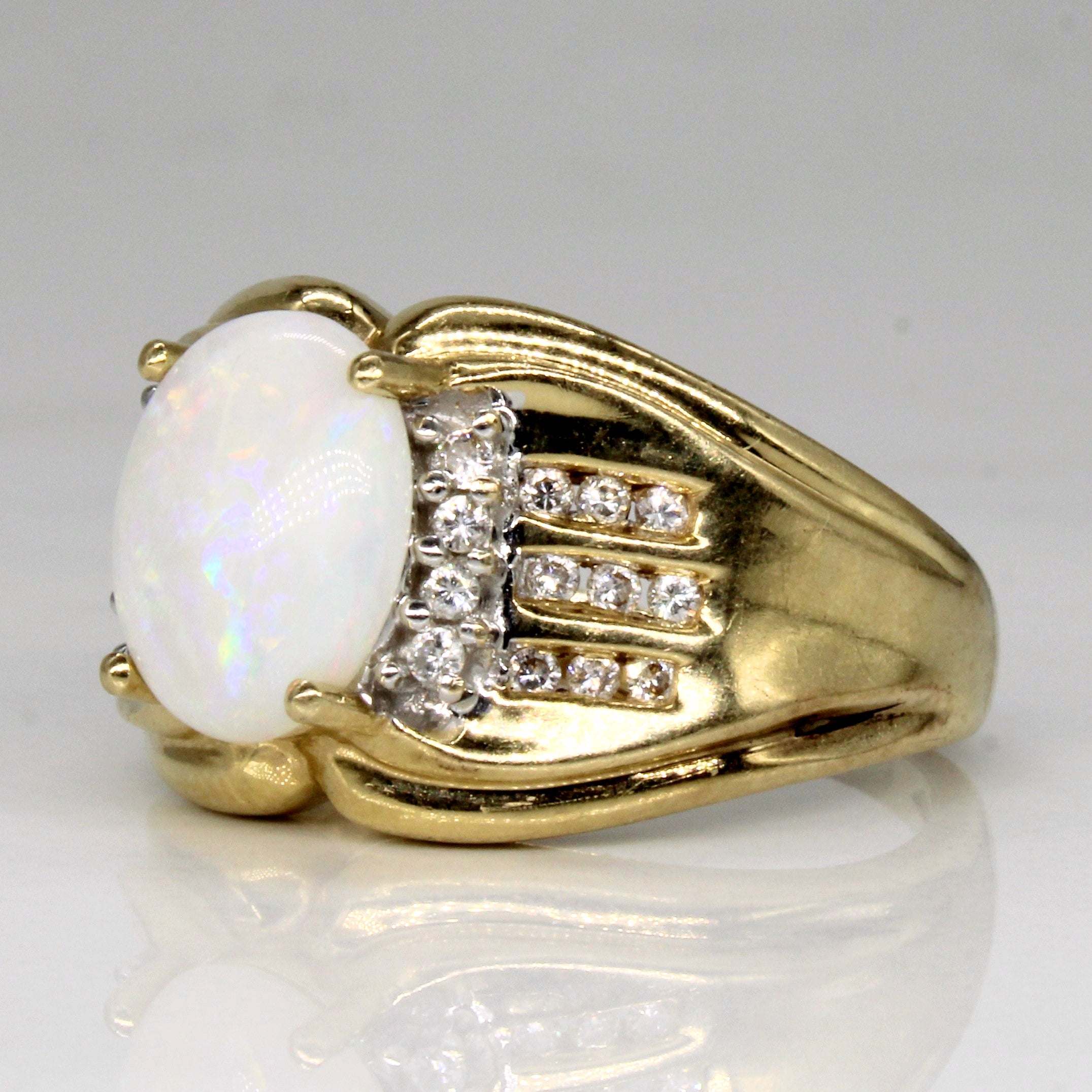 Opal & Diamond Cocktail Ring | 1.36ct, 0.26ctw | SZ 7.25 |