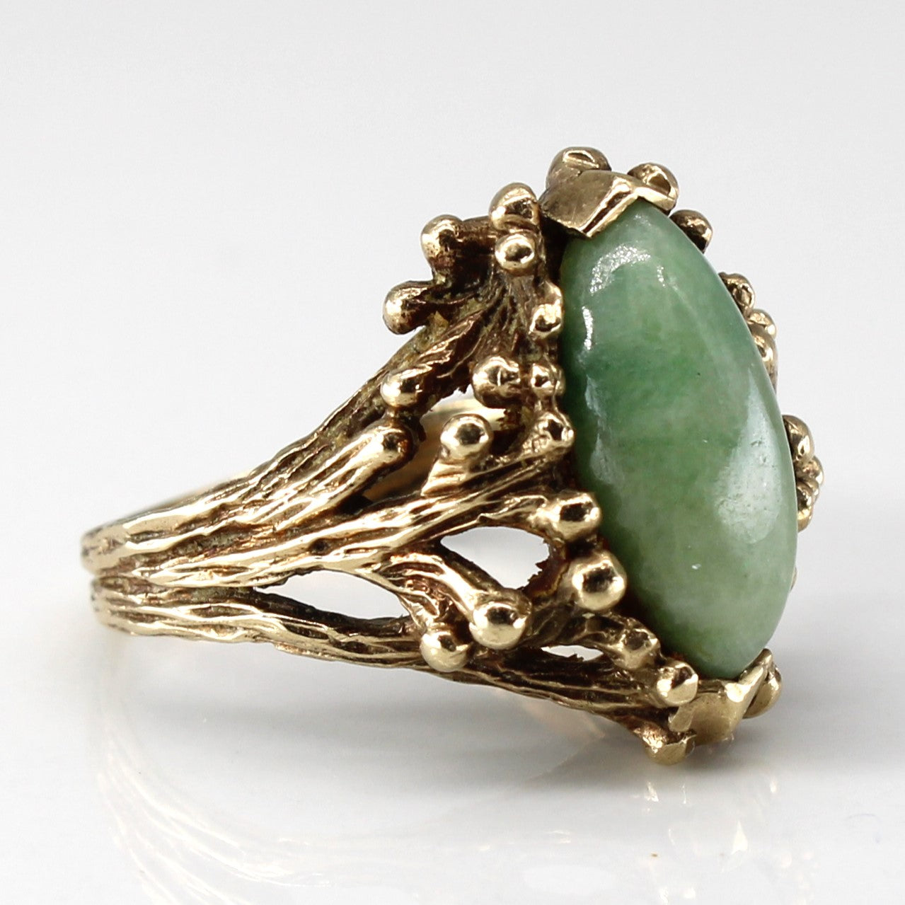 Textured Jadeite Ring | 3.00ct | SZ 5 |