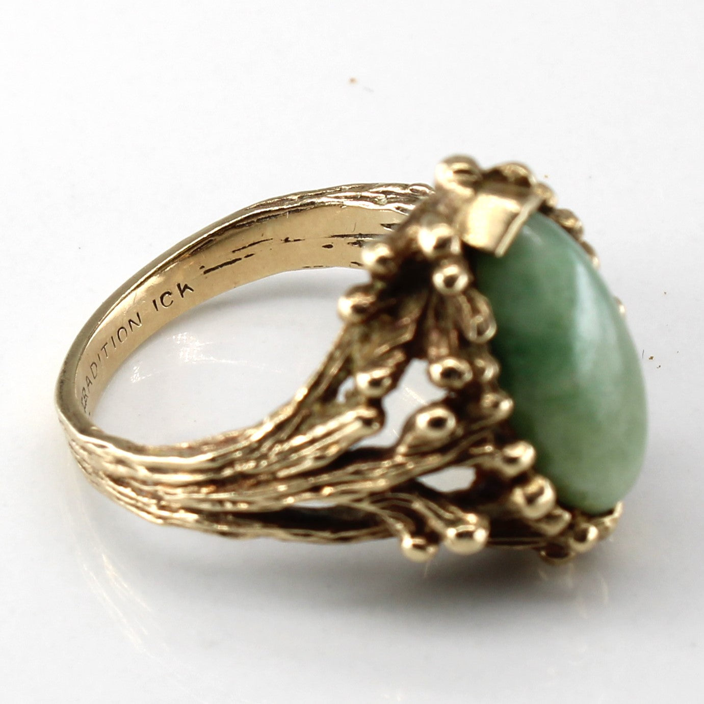 Textured Jadeite Ring | 3.00ct | SZ 5 |