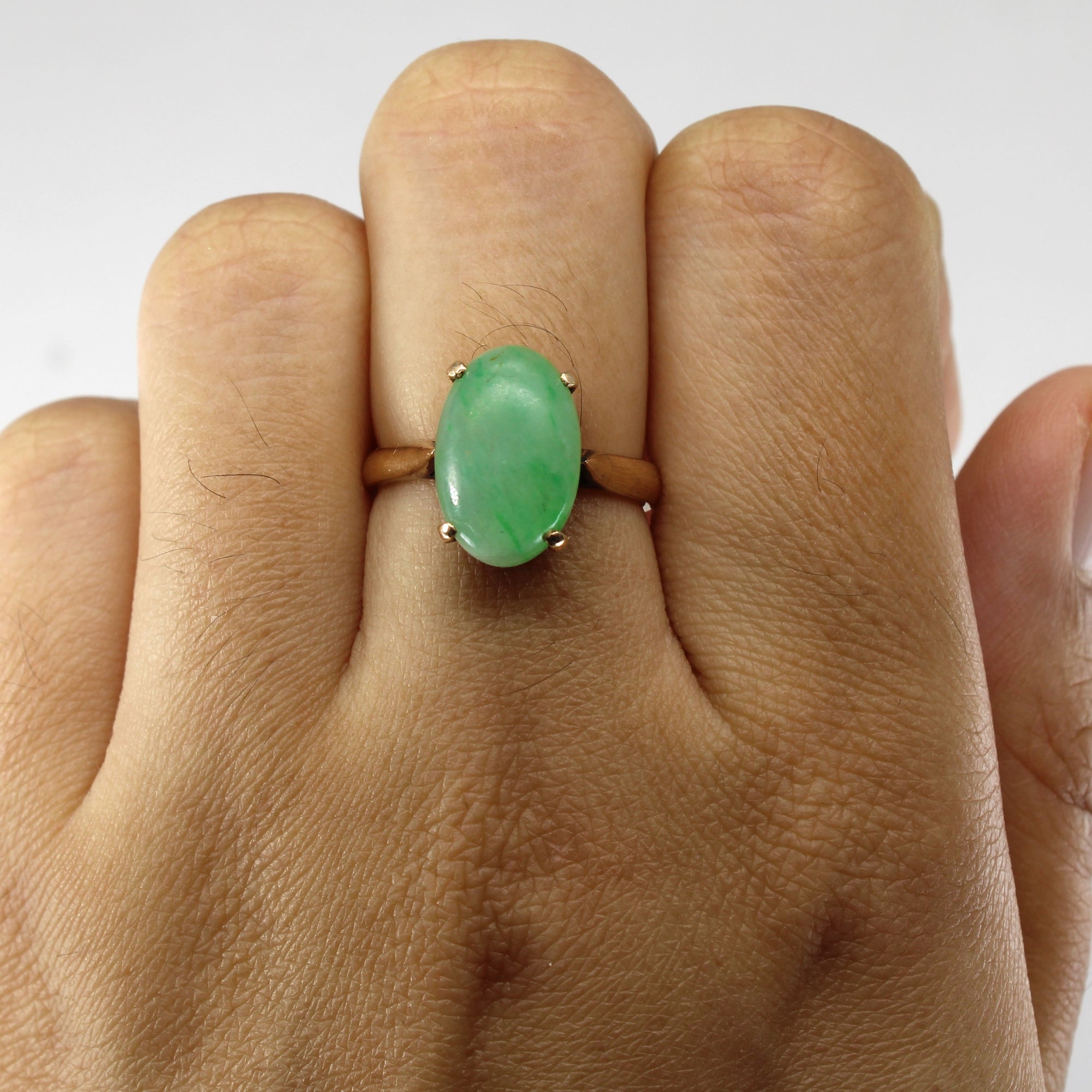 Prong Set Jadeite Ring | 5.00ct | SZ 6.25 |