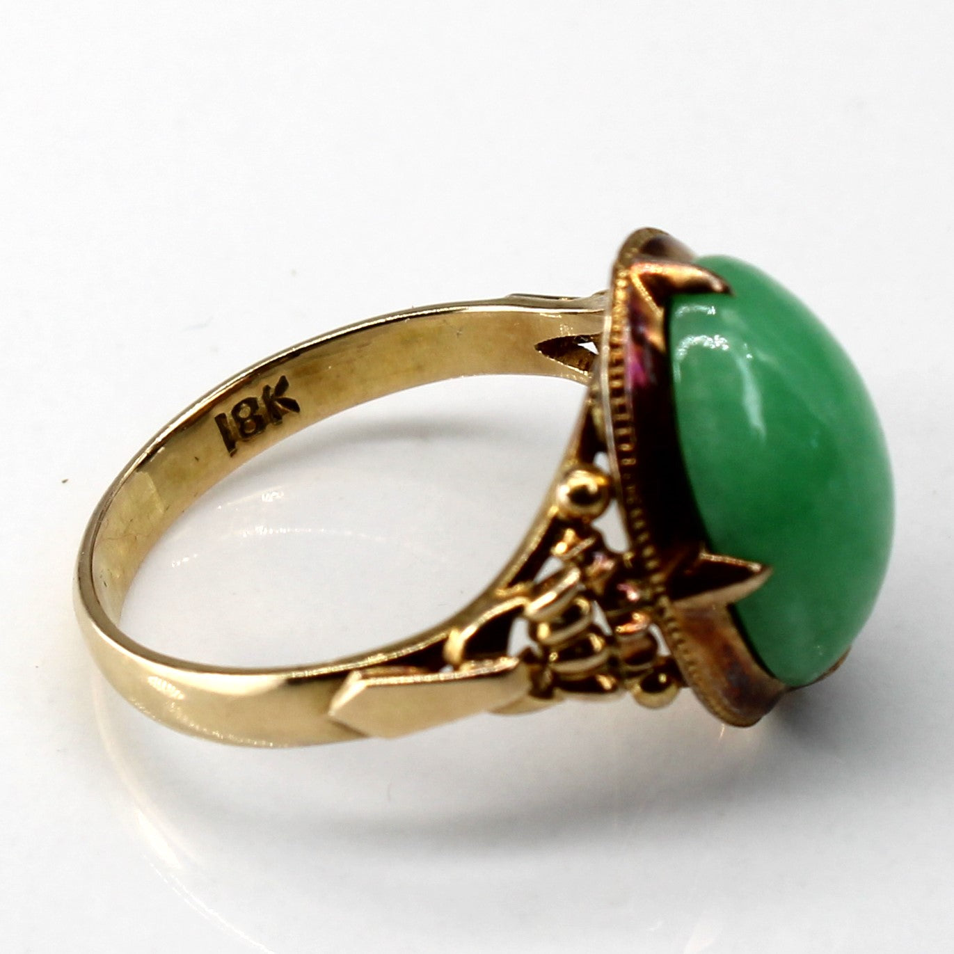 Solitaire Jadeite Ring | 4.48ct | SZ 5.5 |