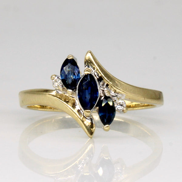 Sapphire & Diamond Waterfall Ring | 0.21ctw, 0.02ctw | SZ 6.75 |