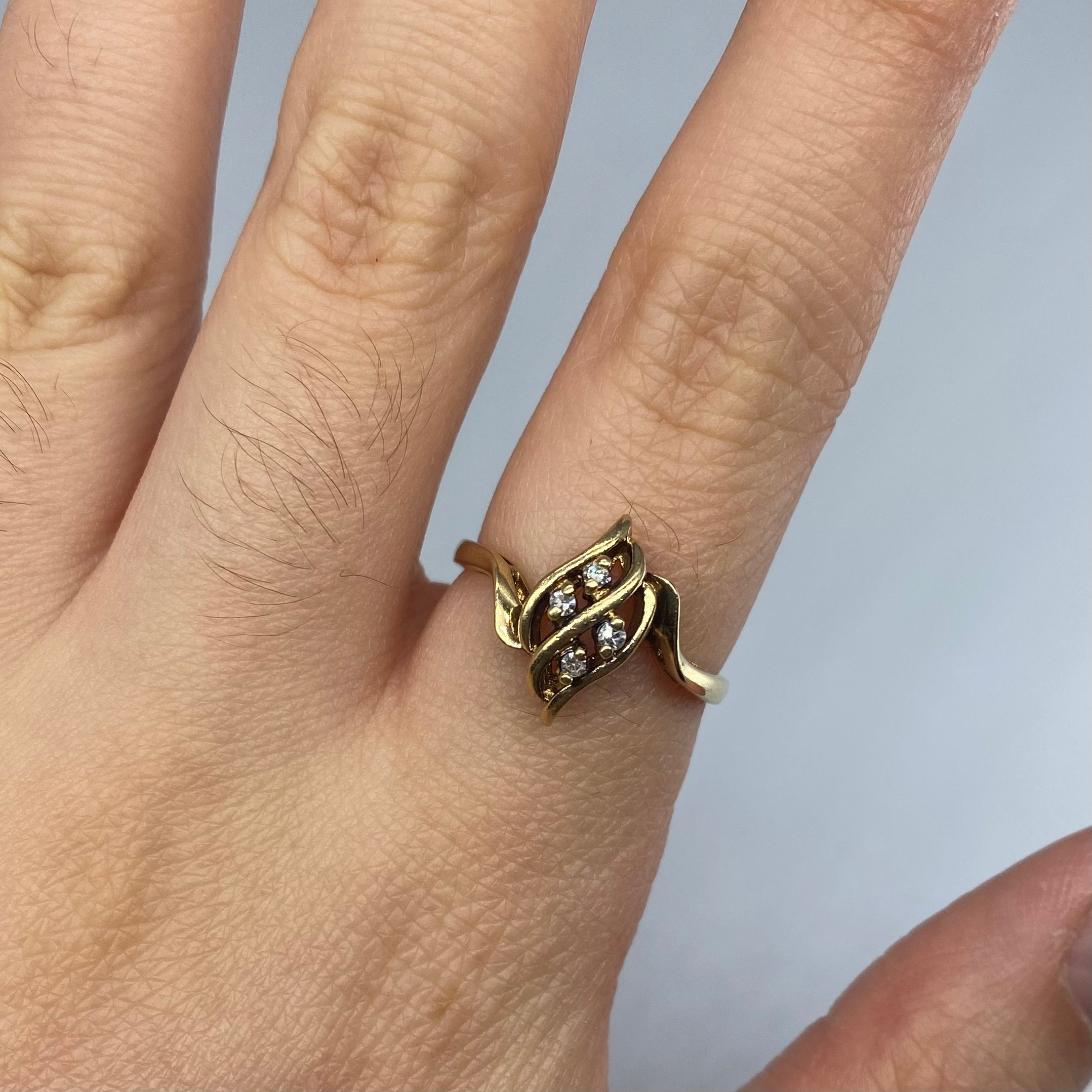Bypass Diamond 10k Ring | 0.06ct | SZ 7.25 |