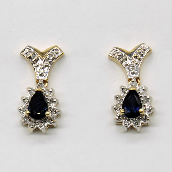 Sapphire & Diamond Earrings | 0.70ctw, 0.14ctw |