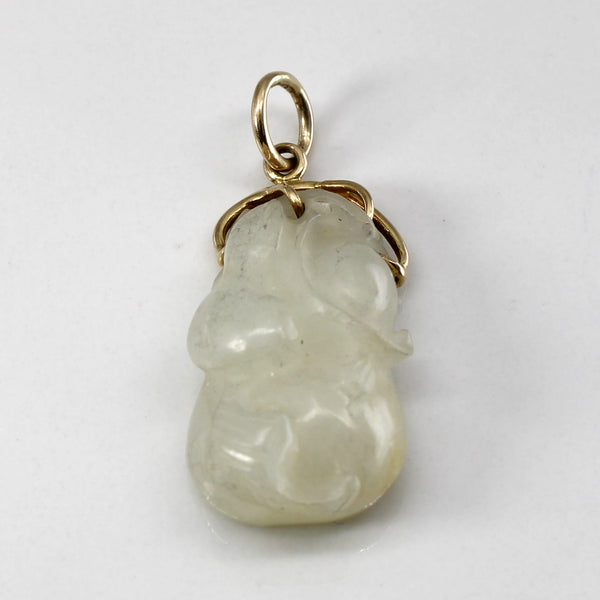 Carved Jadeite Pendant | 23.00ct |