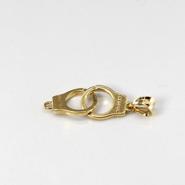 Yellow Gold Handcuffs Pendant