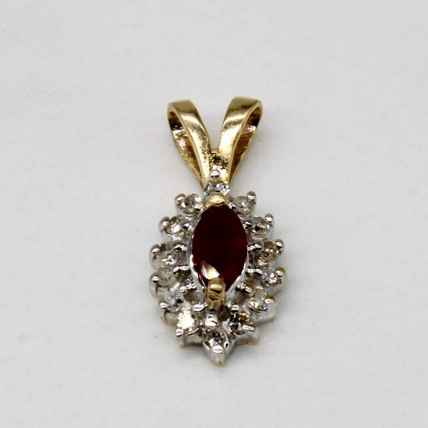 Vintage Ruby & Diamond Pendant | 0.14ct, 0.07ctw |
