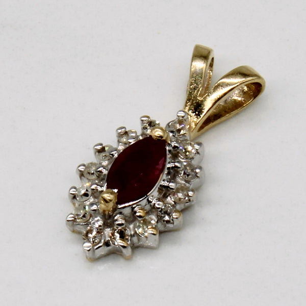 Vintage Ruby & Diamond Pendant | 0.14ct, 0.07ctw |