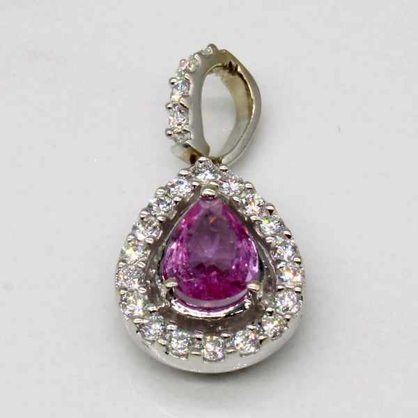 Pink Sapphire & Diamond Pendant | 0.45ct, 0.33ctw |