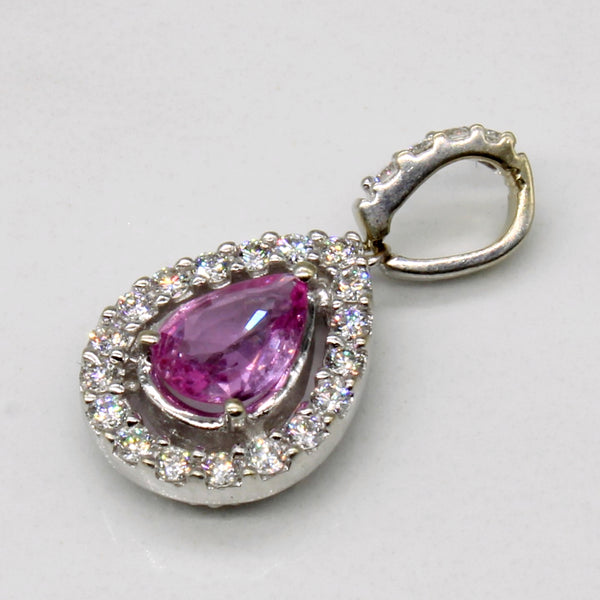Pink Sapphire & Diamond Pendant | 0.45ct, 0.33ctw |