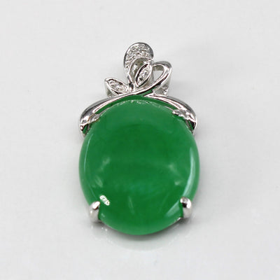 Jadeite & Diamond Pendant | 7.00ct | 0.01ctw |