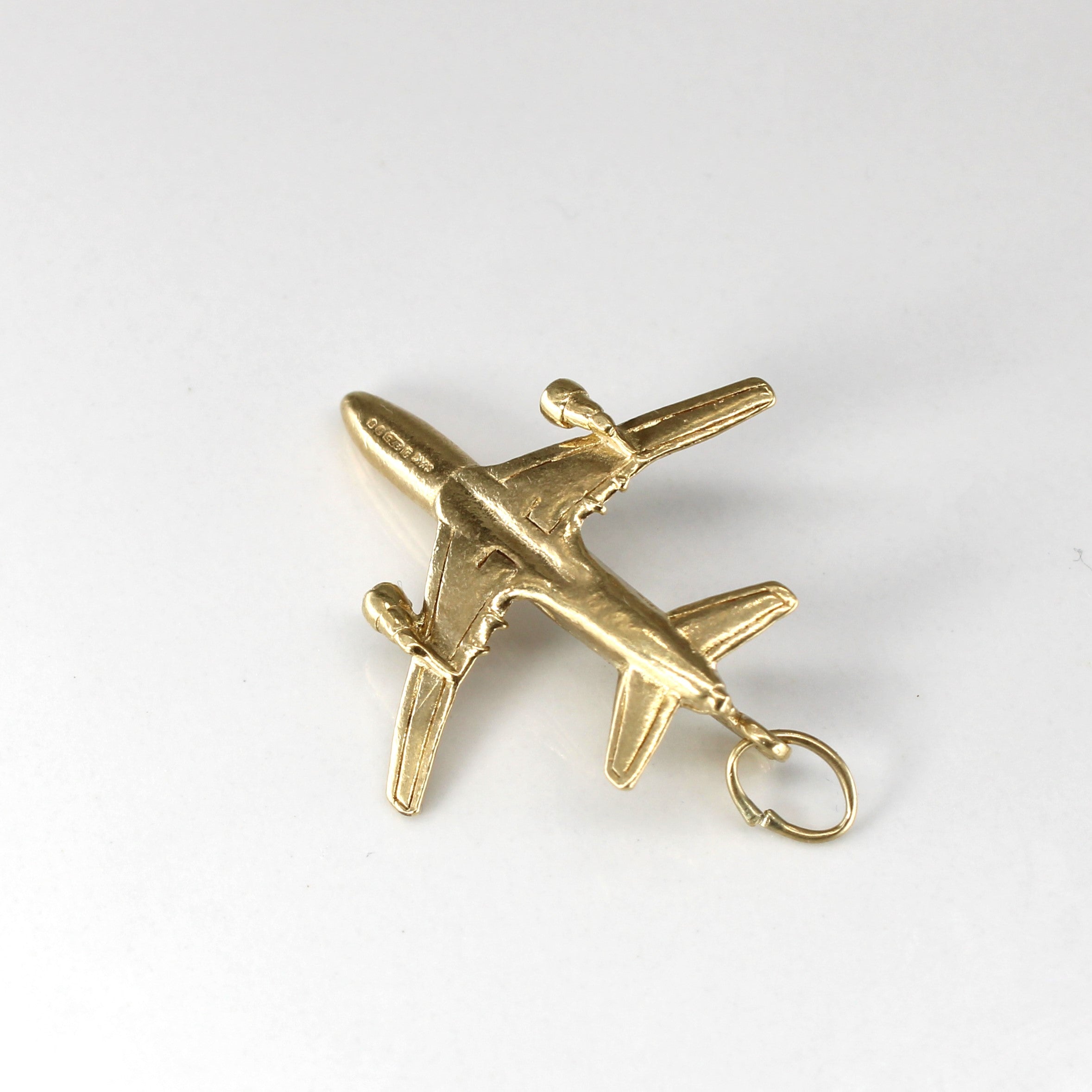 14k Yellow Gold Aeroplan Pendant