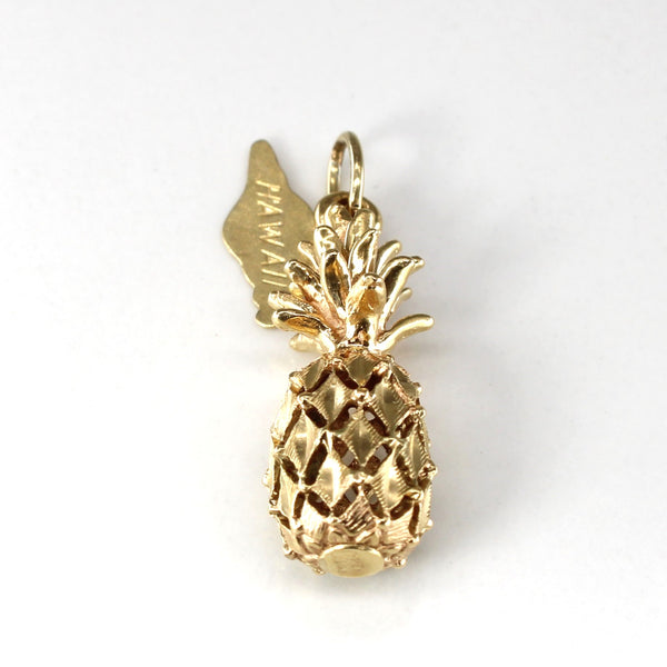 14k Yellow Gold Pineapple Pendant