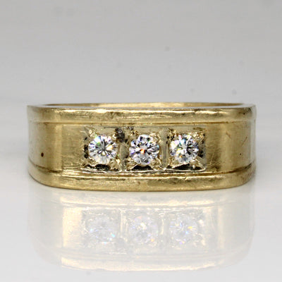 Three Stone Diamond Ring | 0.24ctw | SZ 9.75 |