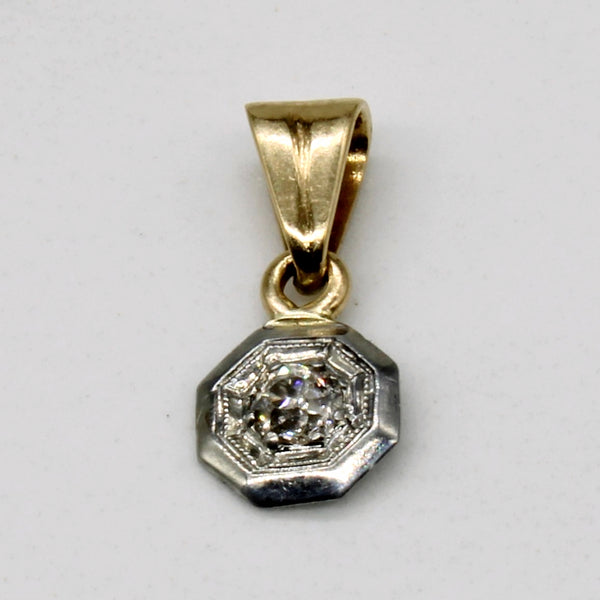 Vintage European Cut Diamond Pendant | 0.06ct |