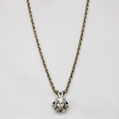 Diamond Pendant & Necklace | 0.15ct | 16