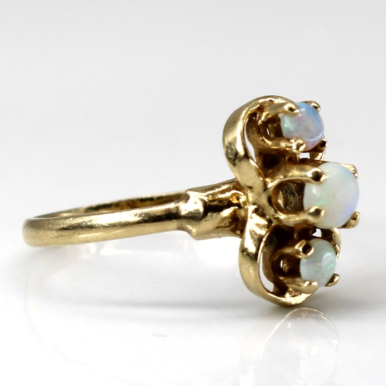 Three Stone Opal Ring | 0.26ctw | SZ 5.75 |