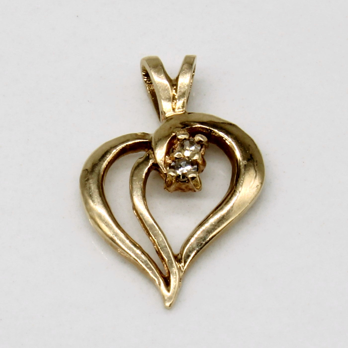 Diamond Heart Shaped Pendant | 0.02ctw |