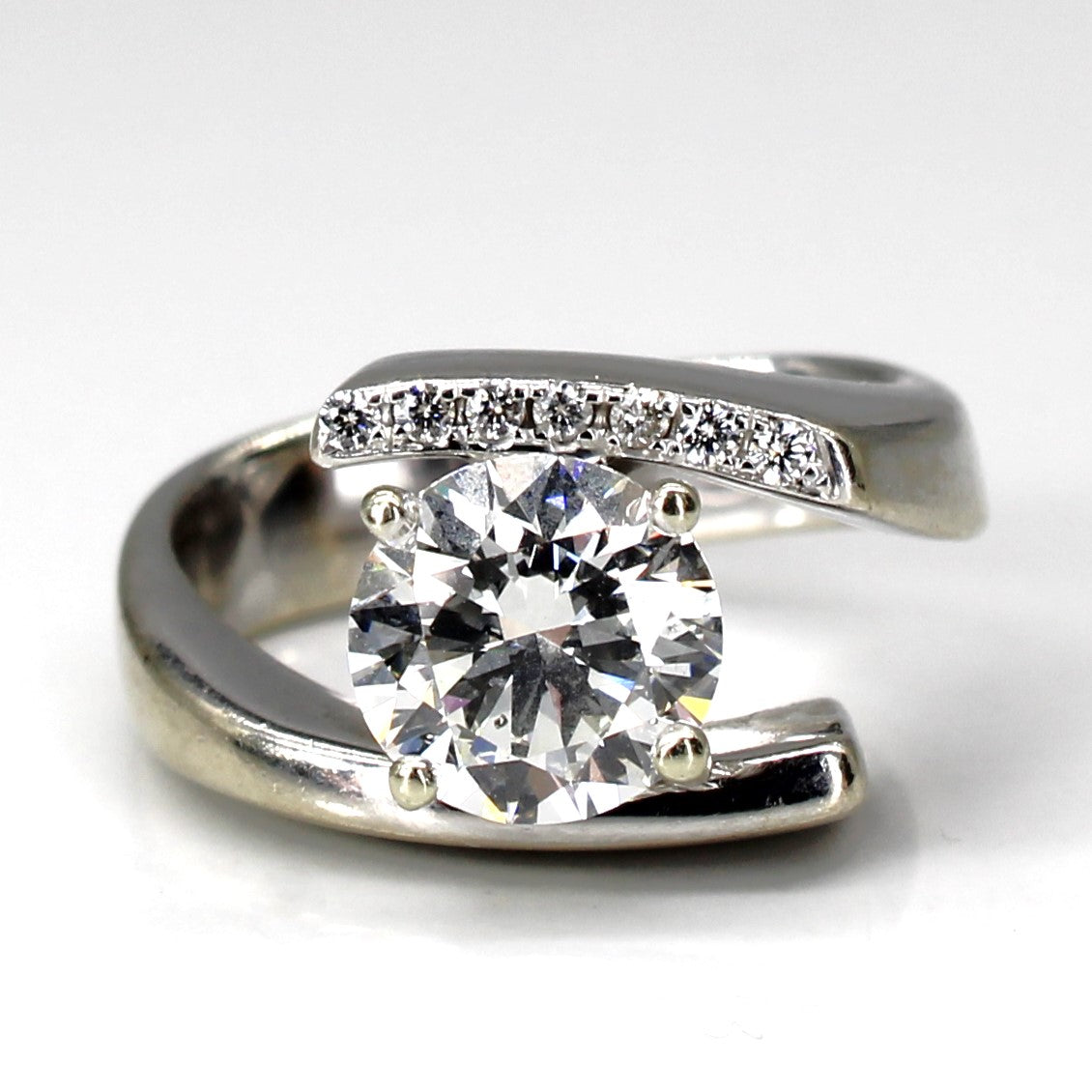 Bypass Diamond Engagement Ring | 2.19ctw SI1 H | SZ 6 |