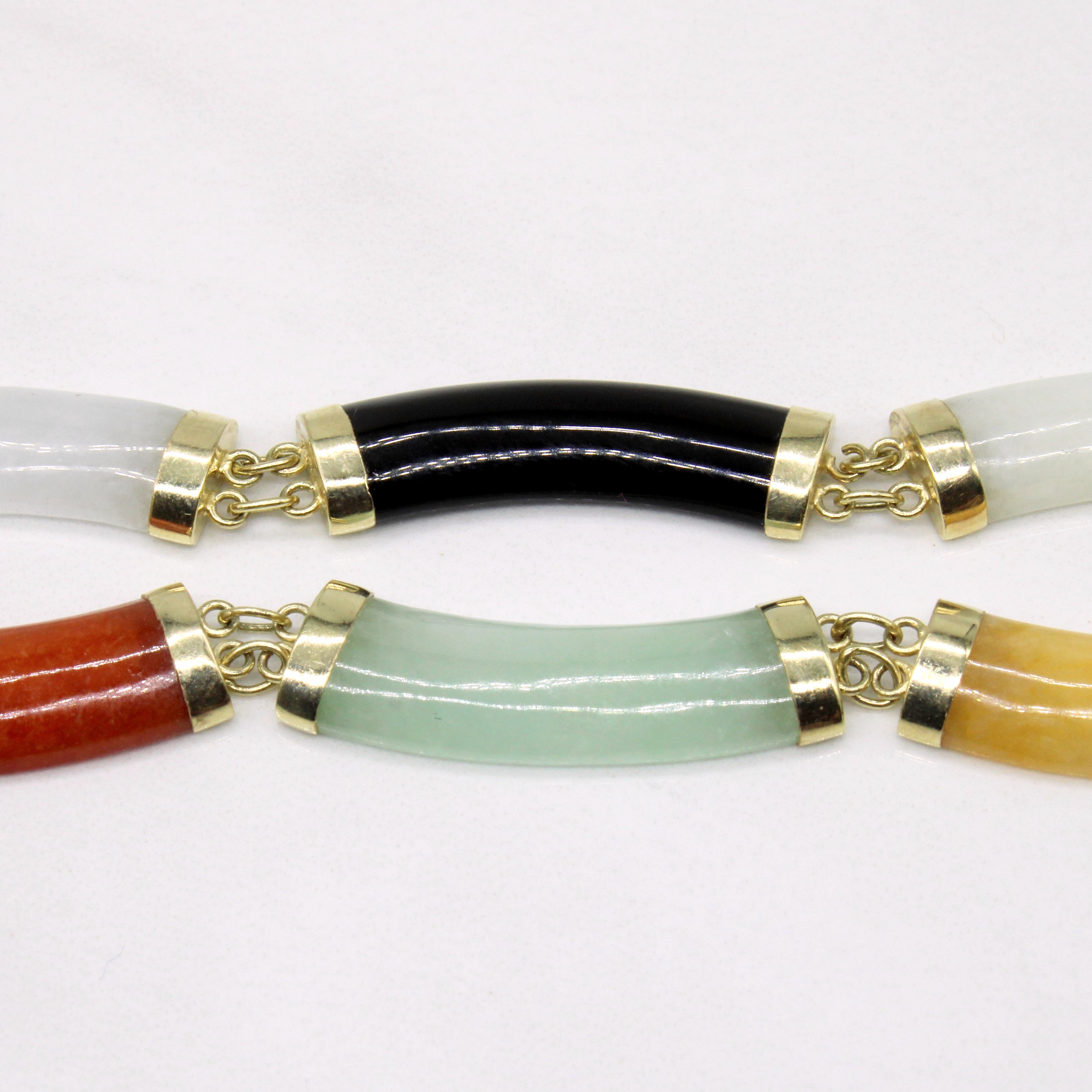 Check Jadeite & Onyx Necklace | 60.00ctw | 17" |