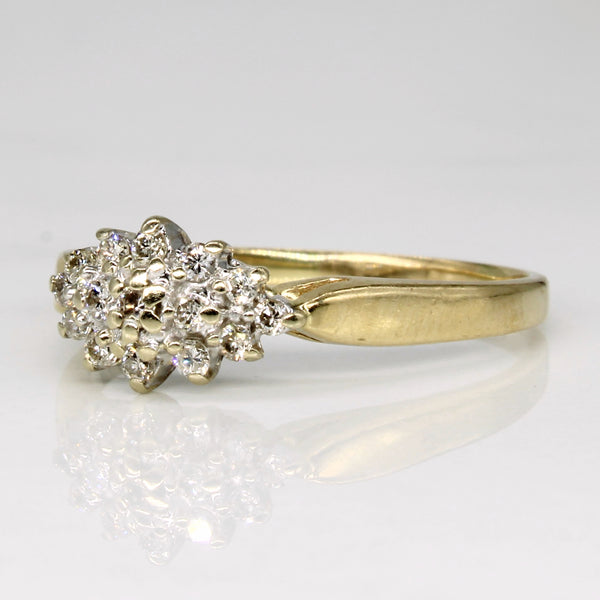 Diamond Waterfall Ring | 0.15ctw | SZ 7.25 |