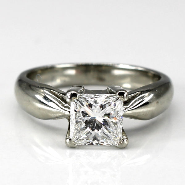 Solitaire Princess Diamond Engagement Ring | 0.93ct SI2 F/G| SZ 3.75 |