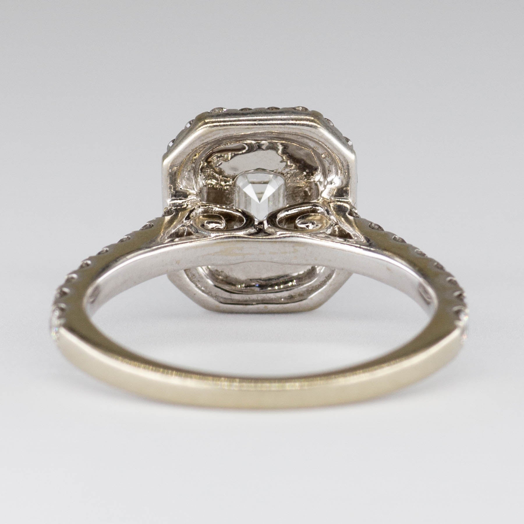 Diamond with Diamond Halo and Accent Stones 14k Ring | 0.5ctw, 0.3ctw | SZ 4.5 |