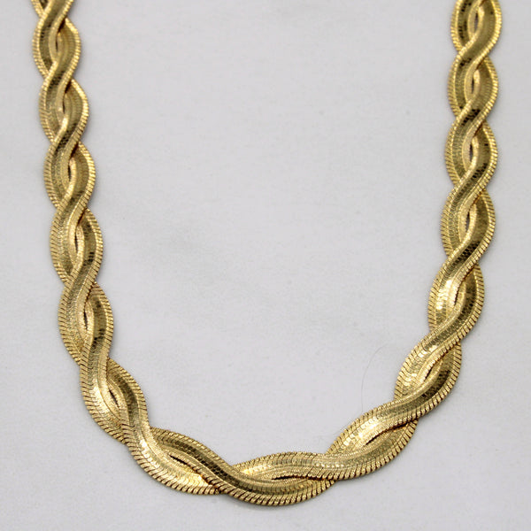 10k Yellow Gold Woven Link Chain | 18