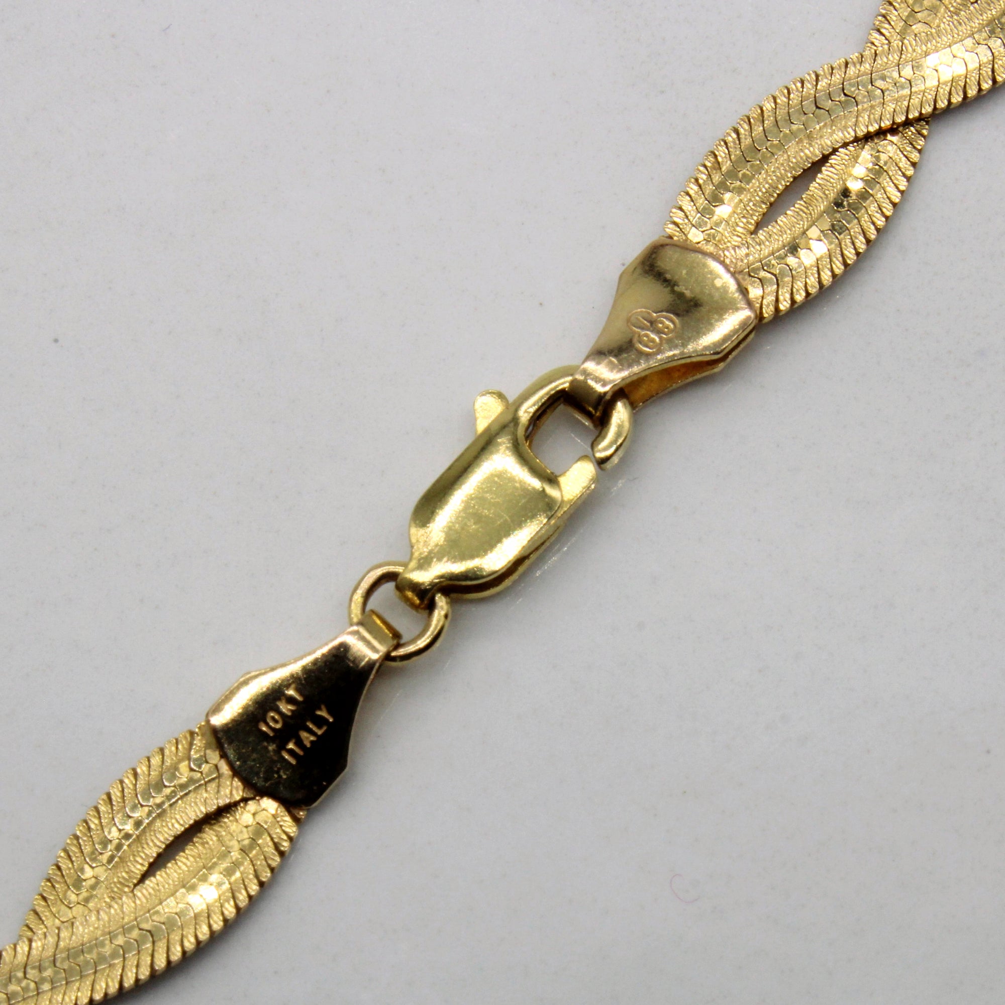 10k Yellow Gold Woven Link Chain | 18