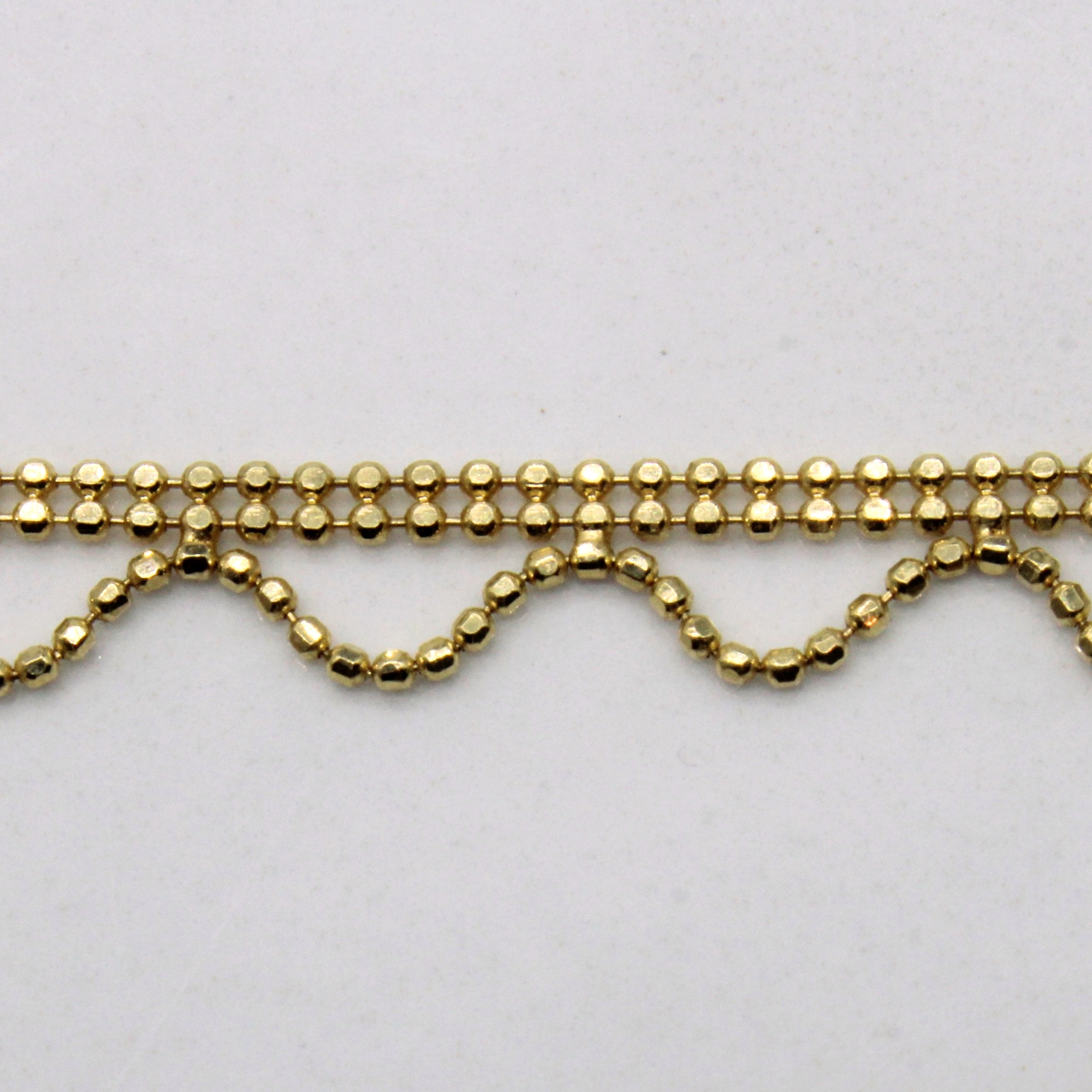 14k Tri Tone Gold Earring & Necklace Set | 16" |