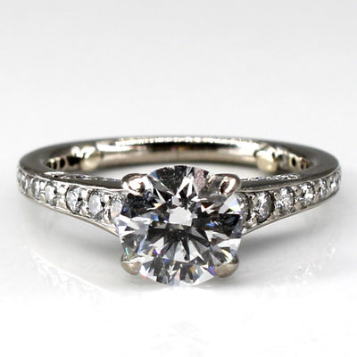 Solitaire with Accents Diamond Ring | 1.55ctw VS2/SI1 F/G | SZ 4 |
