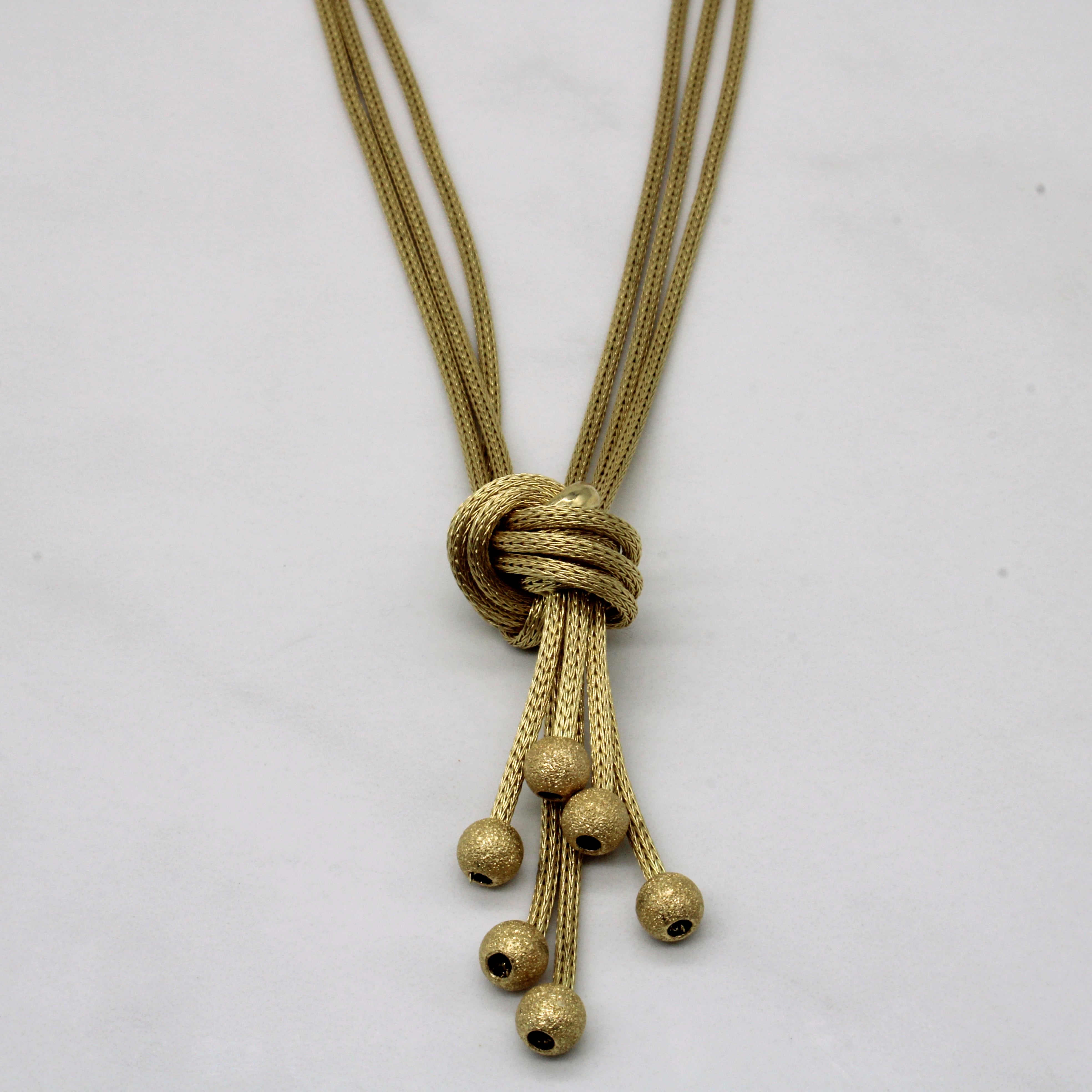 14k Yellow Gold Knot Necklace | 18" |