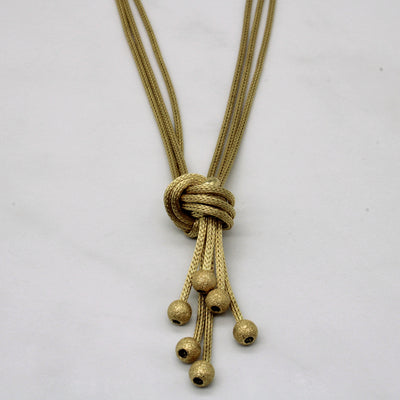 14k Yellow Gold Knot Necklace | 18