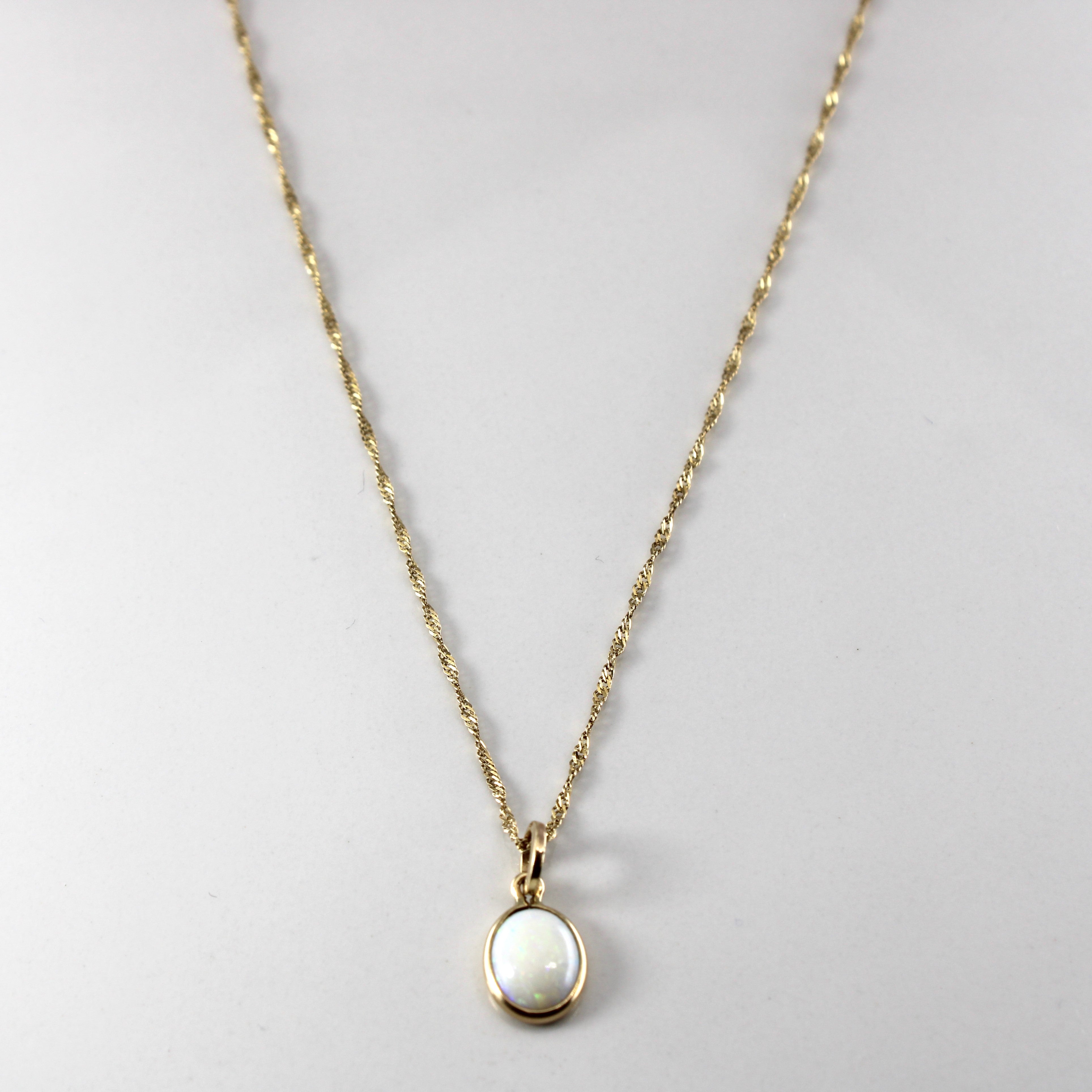 Opal Pendant Necklace | 0.85ct | 18"|