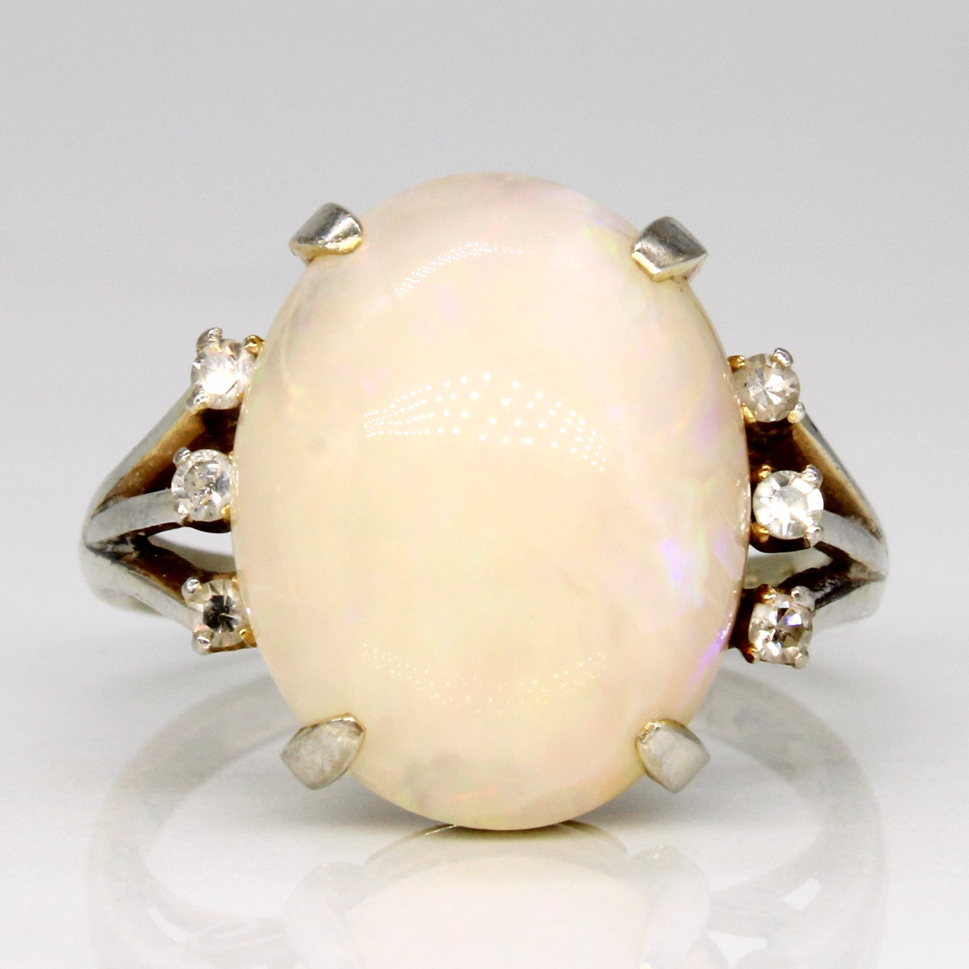 Opal & Diamond Cocktail Ring | 5.80ct, 0.09ctw | SZ 6.75 |