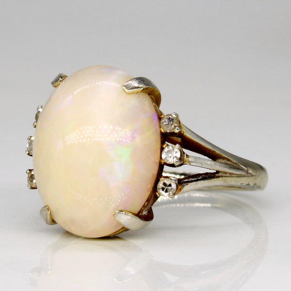 Opal & Diamond Cocktail Ring | 5.80ct, 0.09ctw | SZ 6.75 |