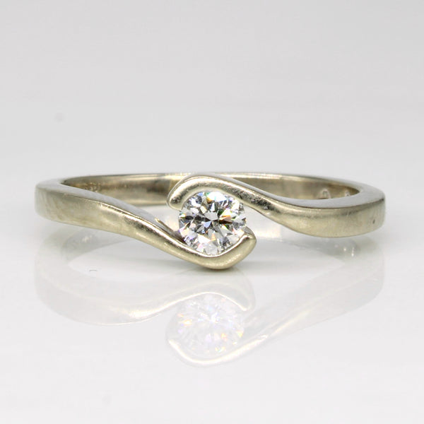 Bypass Solitaire Diamond Ring | 0.15ct | SZ 4.75 |