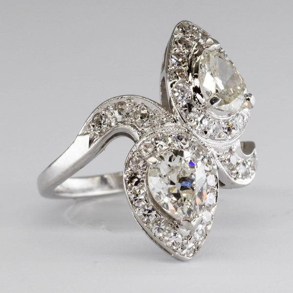 Toi et Moi Pear Accented Diamond Ring | 2.53 ctw, SZ 6.25 |