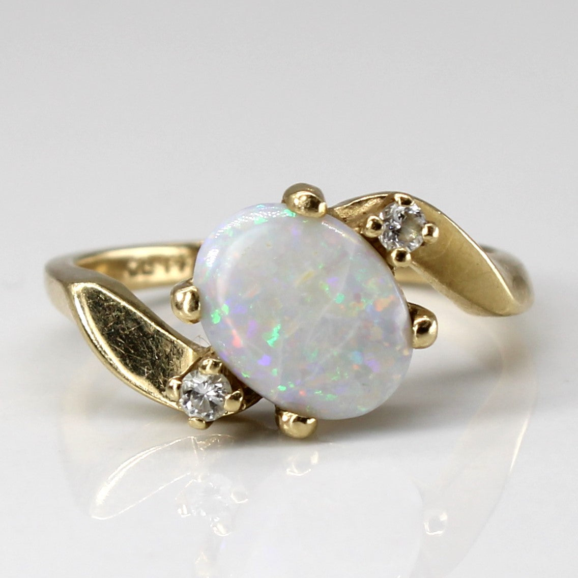 Bypass Opal & Diamond Ring | 0.65ct | 0.02ctw | SZ 5.75 |