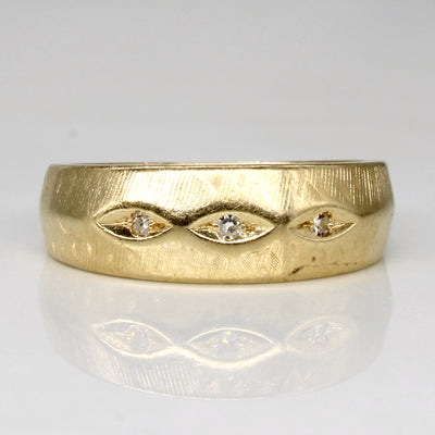 Three Stone Diamond Ring | 0.03ctw | SZ 4.75 |
