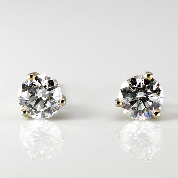Solitaire Diamond Stud Earrings | 2.00ctw |