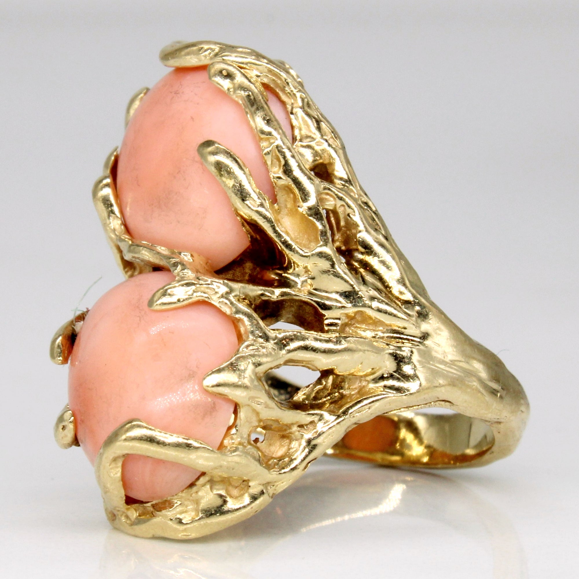 Coral Freeform Ring | 9.60ctw | SZ 6 |