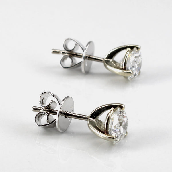 Solitaire Diamond Stud Earrings | 2.00ctw |