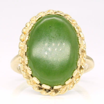 Nephrite Jade Cocktail Ring | 7.00ct | SZ 7.75 |