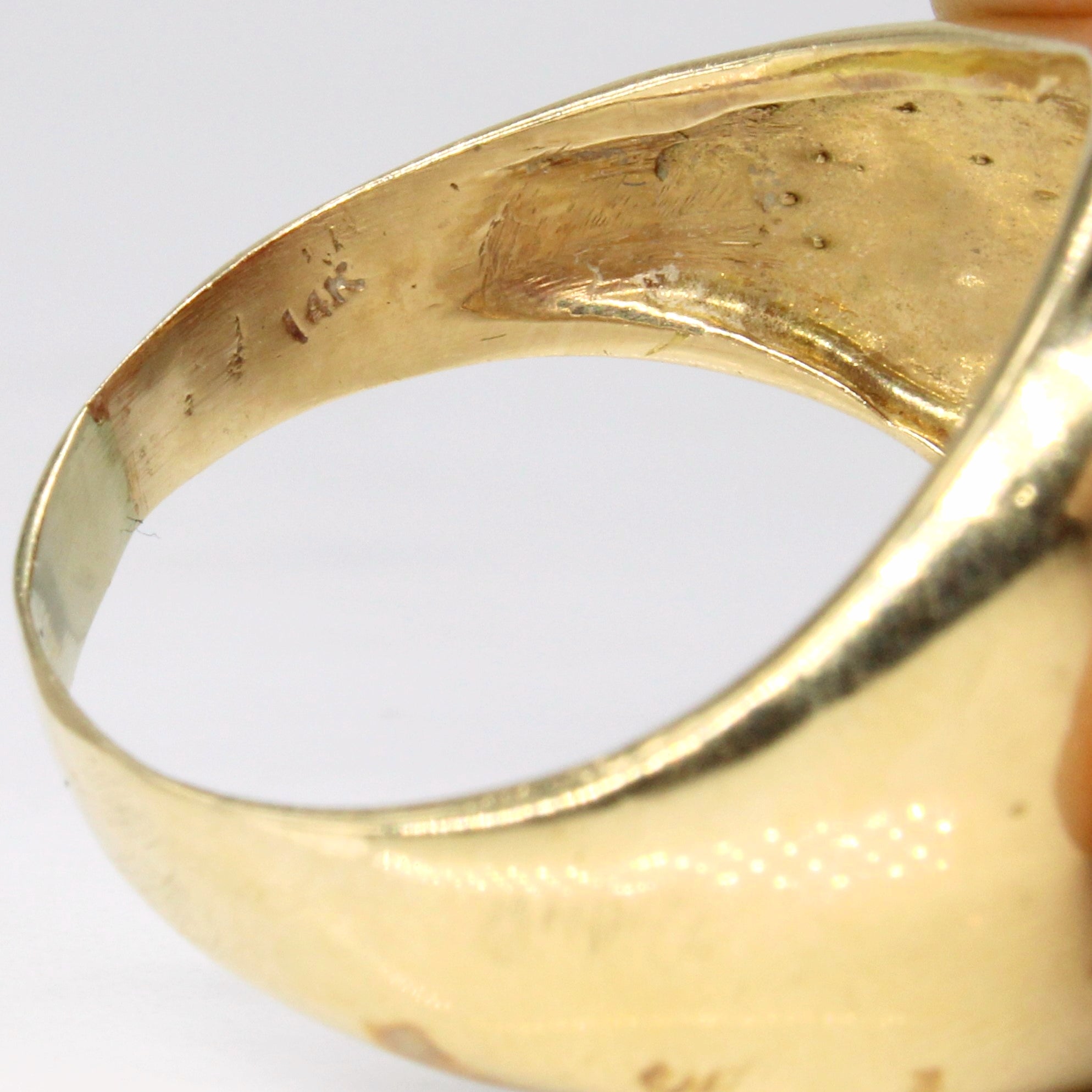 Bague cocktail en cornaline | 13,50 ct | Taille 11,5 |