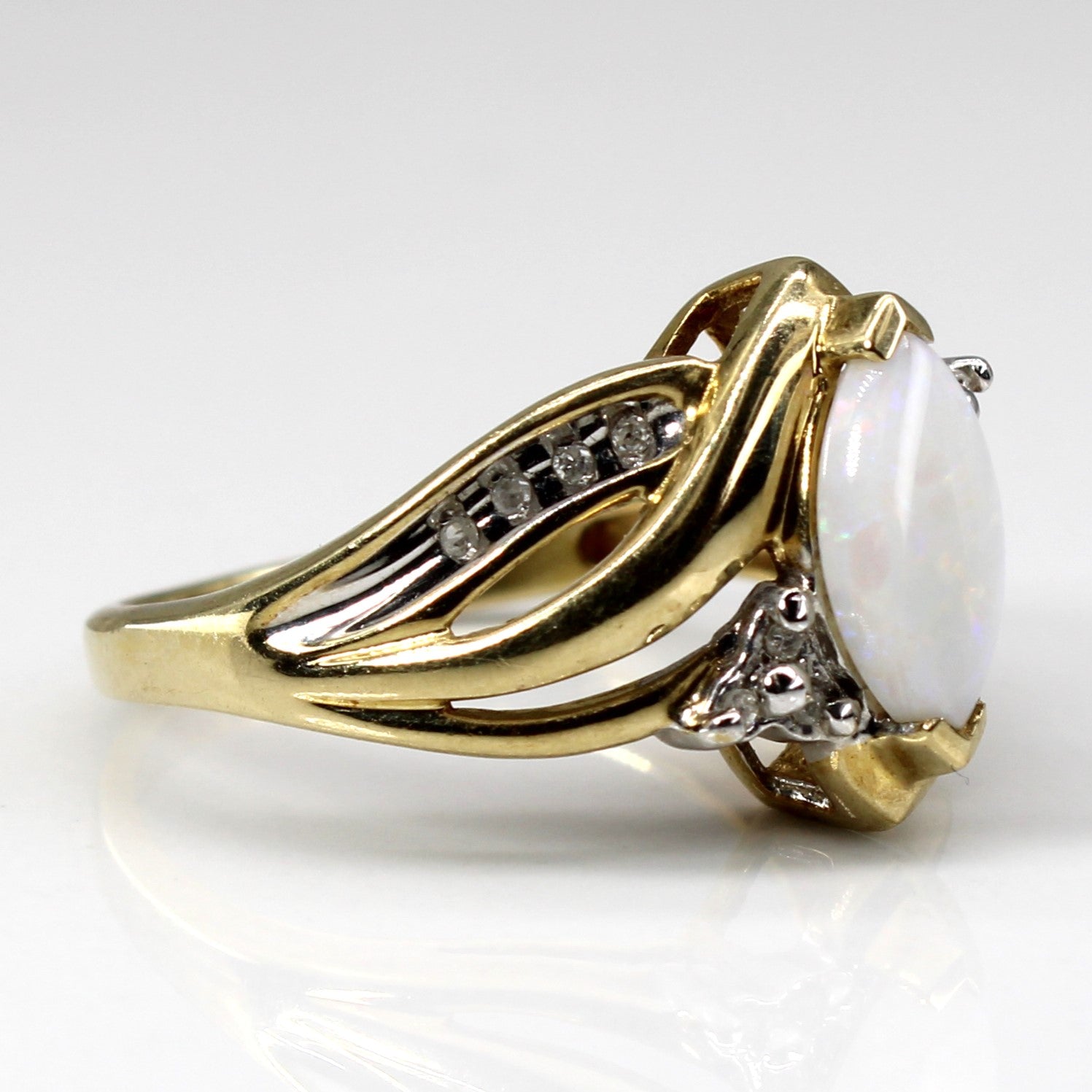 Bypass Opal & Diamond Ring | 0.55ct | 0.04ctw | SZ 7.25 |